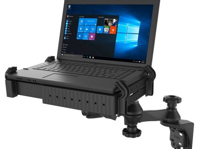 RAM® Tough-Tray™ Laptop Holder with Vertical Swing Arm Mount