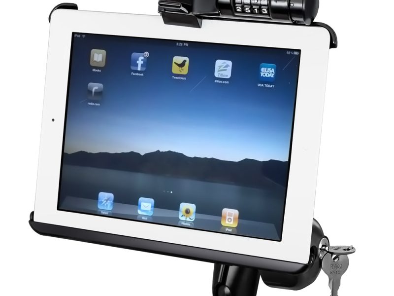 RAM® Drill-Down Mount with RAM® Latch-N-Lock™ for Apple iPad Gen 1 & 2