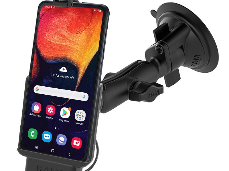 RAM® EZ-Roll’r™ Powered Suction Cup Mount for Samsung XCover Pro