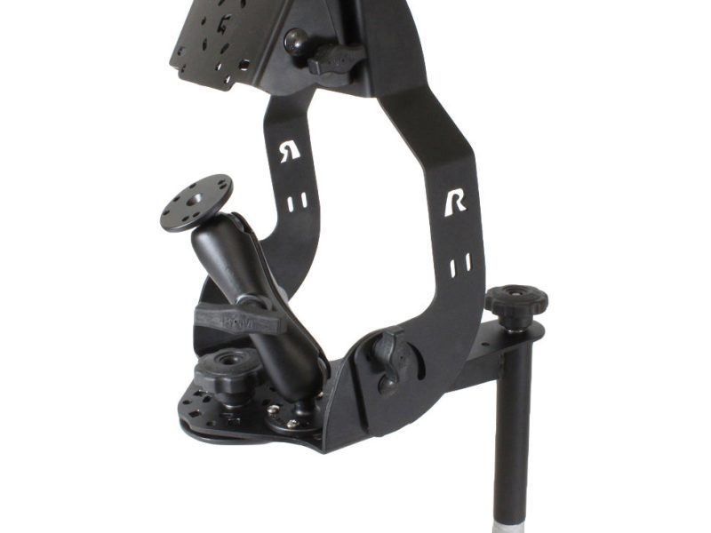 RAM® MDT Display Mount with Long Flange, Ball Mount & 8″ Upper Pole