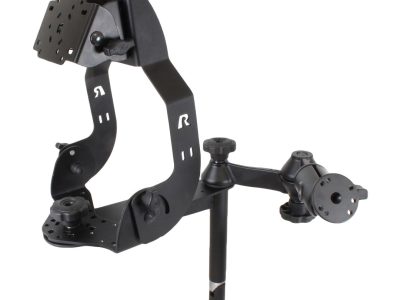 RAM® MDT Display Mount with Long Flange, Swing Arms & 8″ Upper Pole