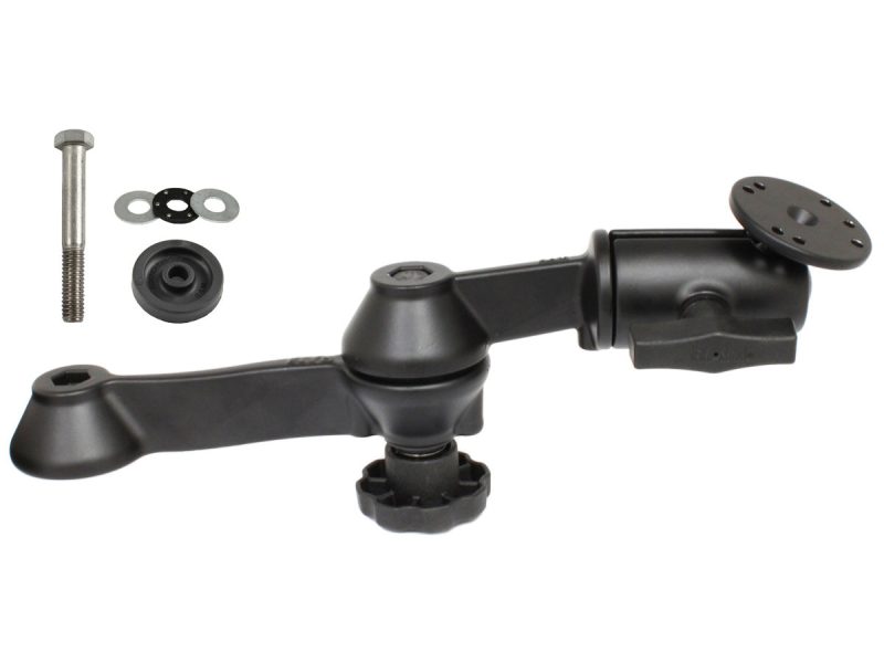 RAM® 12″ Double Swing Arm with Round Plate and Flange Hardware