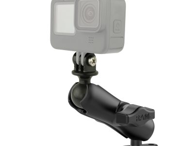 RAM® Double Ball Diamond Plate Mount with Action Camera Adapter