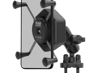 RAM® X-Grip® Large Phone Mount with Vibe-Safe™ & U-Bolt Base – Short