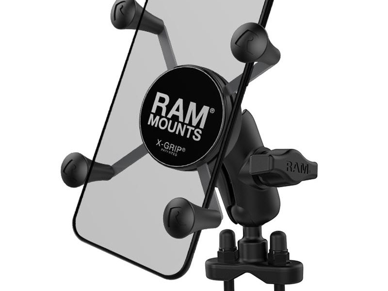 RAM® X-Grip® Phone Mount with Handlebar U-Bolt Base – Short
