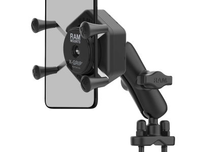 RAM® X-Grip® Phone Mount with Vibe-Safe™ & U-Bolt Base – Medium