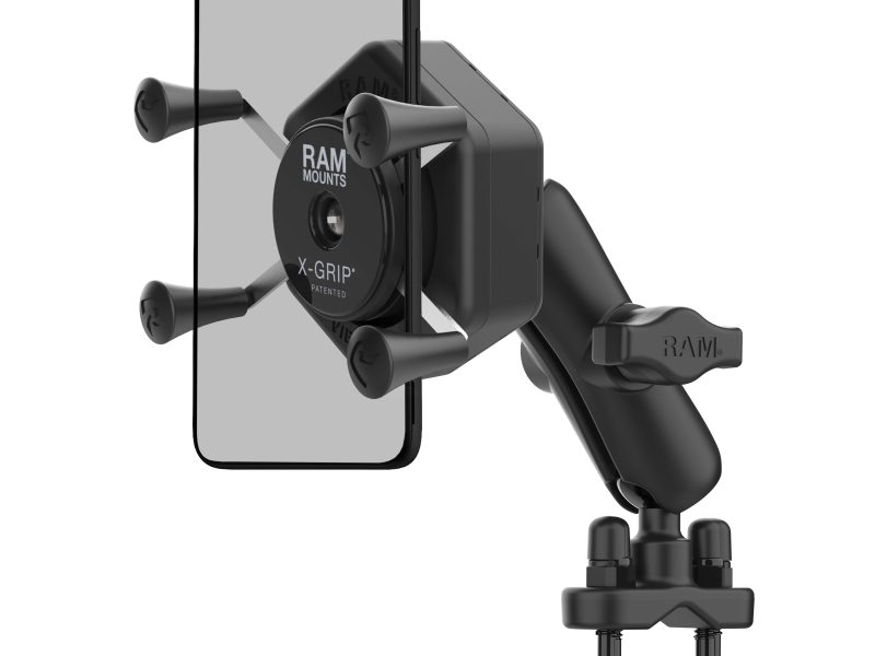 RAM® X-Grip® Phone Mount with Vibe-Safe™ & U-Bolt Base – Medium