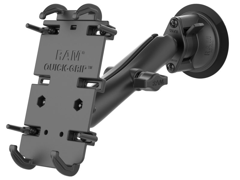 RAM® Quick-Grip™ XL Phone Mount with Twist-Lock™ Suction Cup – Long