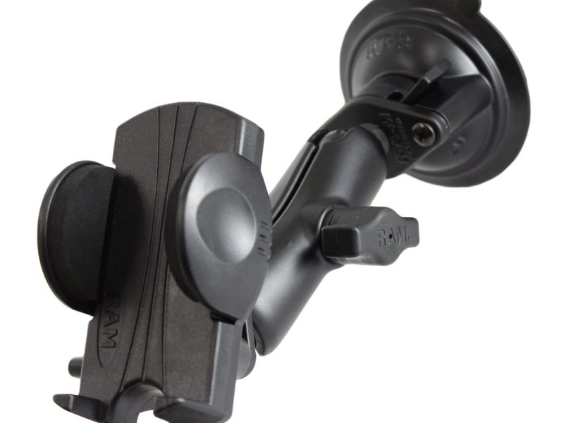 RAM® Twist-Lock Suction Cup Mount with Universal Phone Holder