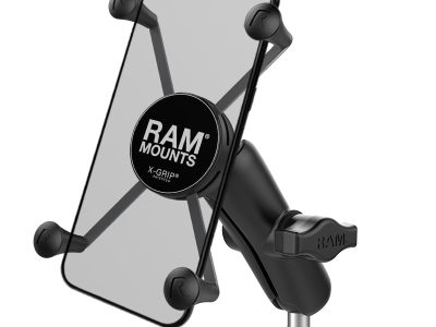 RAM® X-Grip® Large Phone Mount with Motorcycle Handlebar Clamp Base