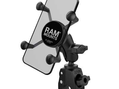 RAM® X-Grip® Phone Mount with RAM® Tough-Claw™ Small Clamp Base – Short