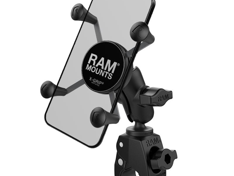RAM® X-Grip® Phone Mount with RAM® Tough-Claw™ Small Clamp Base – Short