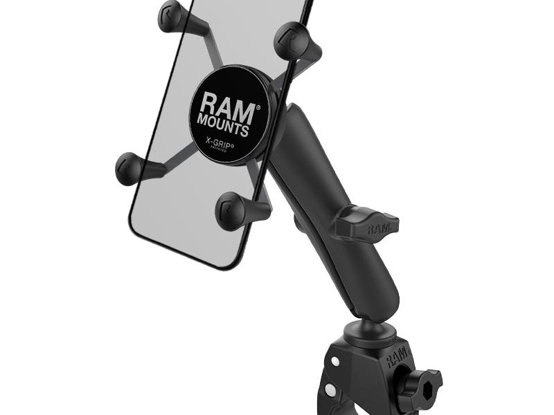 RAM® X-Grip® Phone Mount with RAM® Tough-Claw™ Small Clamp Base – Long