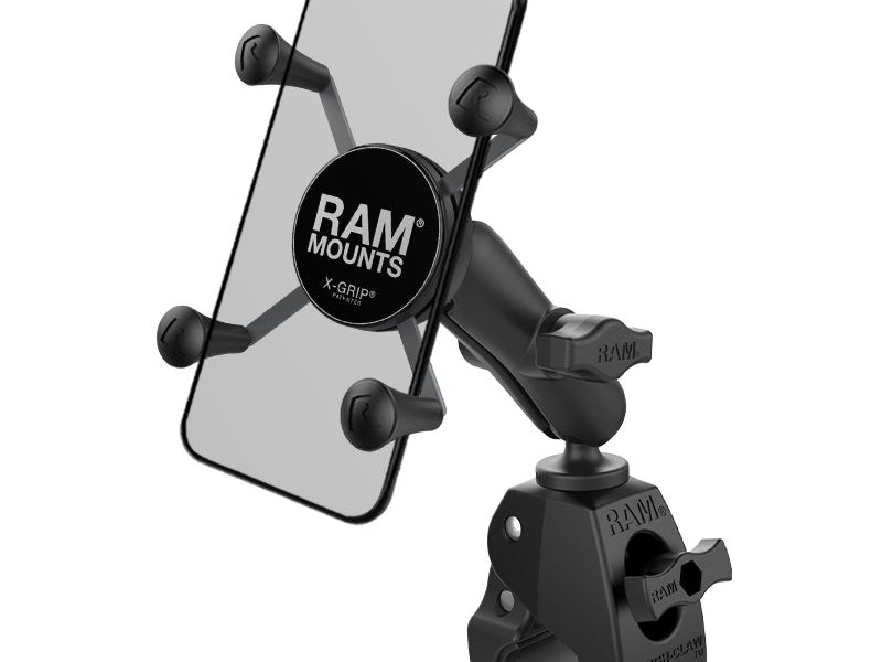RAM® X-Grip® Phone Mount with RAM® Tough-Claw™ Small Clamp Base – Medium
