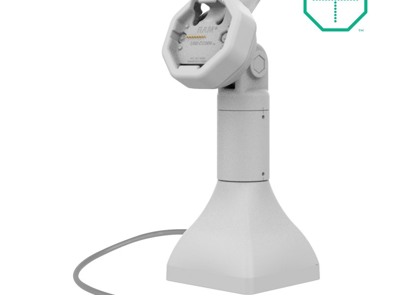 GDS® Uni-Conn™ Powered 7″ Pedestal Dock with USB-C – Gray