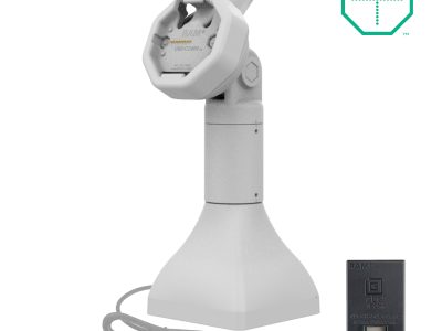 GDS® Uni-Conn™ Powered 7″ Pedestal Dock with PoE – Gray