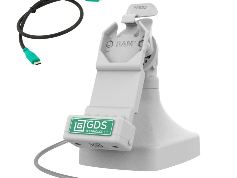 GDS® Uni-Conn™ Tilt & Swivel Dock with USB-C + Data – Gray