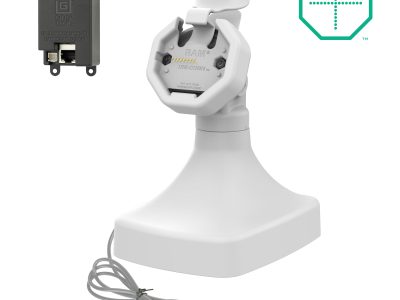 GDS® Uni-Conn™ Powered Tilt & Swivel Dock with PoE – Gray