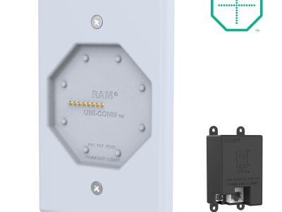 GDS® Uni-Conn™ Powered Low Profile Wall Dock with PoE – Gray