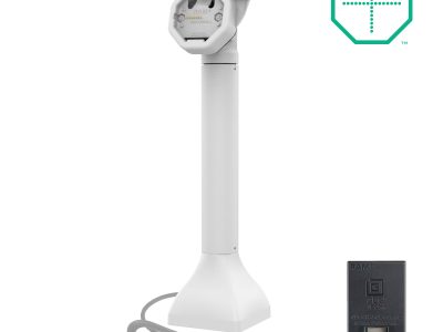 GDS® Uni-Conn™ Powered 14″ Locking Pedestal Dock with PoE – Gray