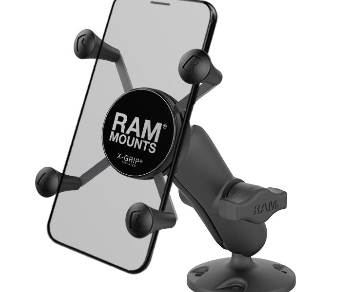 RAM® X-Grip® High-Strength Composite Phone Mount with Drill-Down Base